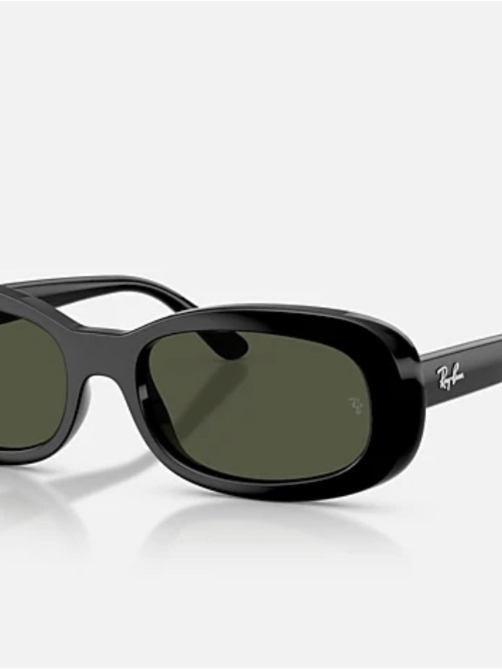 Ray-Ban Black Frame Sunglasses with Green Lenses - Picture 3 of 12